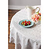White Floral Polyester Lace Tablecloth 63 Round Image 1