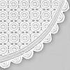 White Floral Polyester Lace Tablecloth 63 Round Image 2