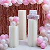 White Foldable Paper Circular Column Decoration Assortment Kit &amp;#8211; 3 Pc. Image 2
