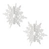 White Glitter Snowflake Centerpiece - 2 Pc. Image 1