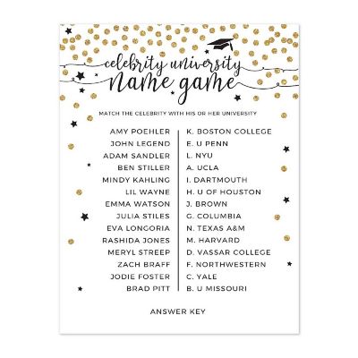 White Gold Celebrity Name Game, 20pk Image 1
