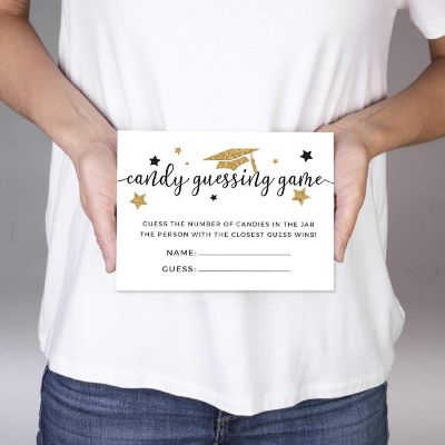 White Gold Graduation Candy Guess Game 30PK Image 2