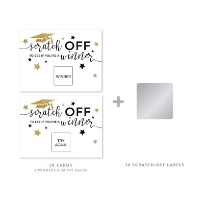 White Gold Graduation Scratch Games 30PK Image 1
