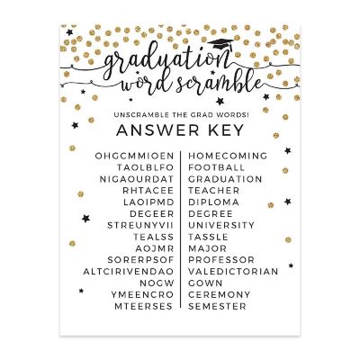 White Gold Graduation Word Scramble 20PK Image 1