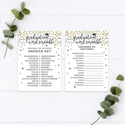 White Gold Graduation Word Scramble 20PK Image 1