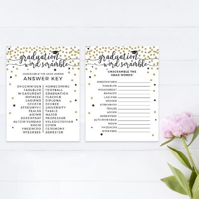 White Gold Graduation Word Scramble 20PK Image 3