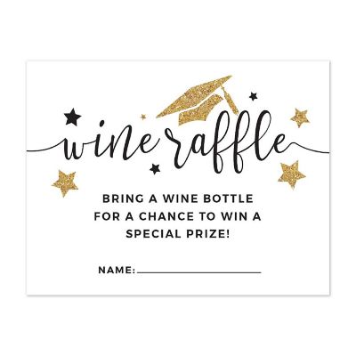 White Gold Wine Raffle Cards, 30pk Image 1