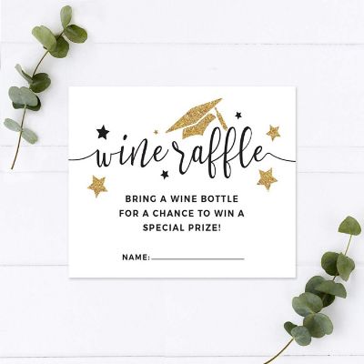 White Gold Wine Raffle Cards, 30pk Image 1