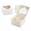 White Heart Cupcake Boxes - 12 Pc. Image 1