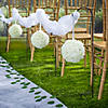 White Hydrangea Outdoor Wedding Aisle Decorating Kit - 26 Pc. Image 1