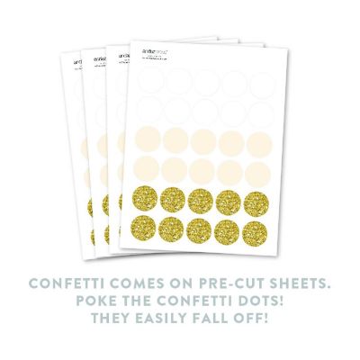White Ivory Gold Confetti, 180-Pack Image 1