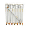 White Mini Pencils - 24 Pc. Image 1