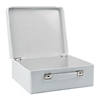 White Mini Suitcase Centerpiece Image 3