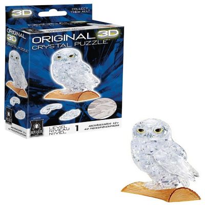 White Owl 42 Piece 3D Crystal Jigsaw Puzzle Image 2