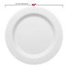White Pearl String Round Disposable Plastic Dinner Plates (10") - (120 Plates) Image 2