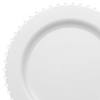 White Pearl String Round Disposable Plastic Dinner Plates (10") - (60 Plates) Image 1