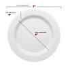 White Pearl String Round Disposable Plastic Dinnerware Value Set - (40 Settings) Image 3
