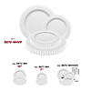 White Pearl String Round Disposable Plastic Dinnerware Value Set - (40 Settings) Image 4
