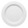 White Pearl String Round Disposable Plastic Salad Plates (7") - (60 Plates) Image 1