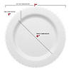 White Pearl String Round Disposable Plastic Salad Plates (7") - (60 Plates) Image 2