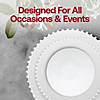 White Pearl String Round Disposable Plastic Tableware Set - (60 Settings) Image 4
