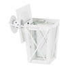 White Railroad Candle Lanterns 9" Image 1