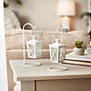 White Railroad Candle Lanterns 9" Image 2
