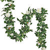 White Rose Faux Floral Garland Image 1