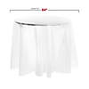 White Round Disposable Plastic Tablecloths (84") - (48 Tablecloths) Image 1