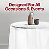 White Round Disposable Plastic Tablecloths (84") - (48 Tablecloths) Image 4
