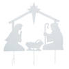 White Silhouette Nativity Outdoor Yard Decoration Image 1