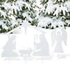 White Silhouette Nativity Outdoor Yard Decoration Image 2