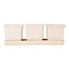 White Square Ceramic Small Planter (Set Of 3) Image 1