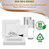 White Square Plastic Dinnerware Value Set (20 Settings) Image 3