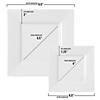 White Square Plastic Plates Dinnerware Value Set (40 Dinner Plates + 40 Salad Plates) Image 2