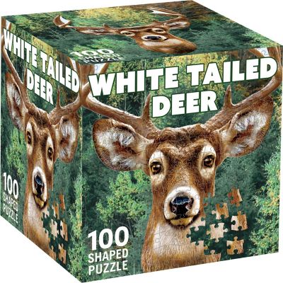 White Tail Deer 100 Piece Shaped Jigsaw Puzzle Image 1