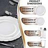 White Vintage Round Disposable Plastic Dinnerware Value Set (60 Settings) Image 1