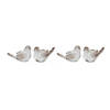White Washed Bird Figurine (Set Of 4) 4"H Resin Image 3