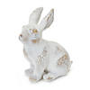 White Washed Rabbit (Set Of 2) 5.5"H, 6.5"H Resin Image 2