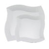 White Wave Plastic Dinnerware Value Set (40 Dinner Plates + 40 Salad Plates) Image 1