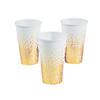 White with Gold Foil Dots Paper Cups - 24 Pc. Image 1