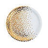 White with Gold Foil Dots Paper Dinner Plates - 8 Ct. Image 1