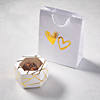 White with Gold Foil Hexagon Favor Boxes with Window - 12 Pc. Image 1