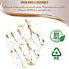 White with Gold Marble Stroke Round Disposable Plastic Dinnerware Value Set (40 Dinner Plates + 40 Salad Plates) Image 4
