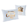 White with Gold Nativity Pillow Set - 2 Pc. Image 1