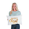White with Gold Nativity Pillow Set - 2 Pc. Image 1