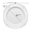 White with Silver Fancy Round Disposable Plastic Dinnerware Value Set - (120 Settings) Image 3