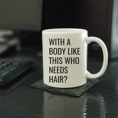 Who Needs Hair Dad Ceramic Mug Image 1