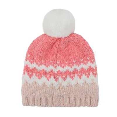 Wicked G Pink Chenille Yarn Cuffless Beanie Image 1