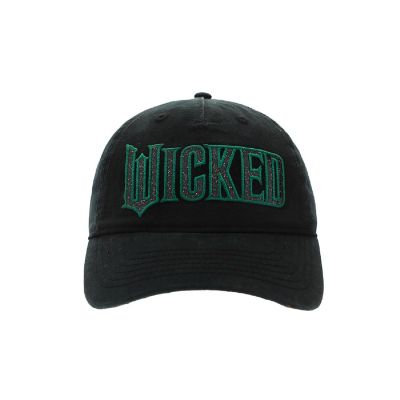 Wicked Glitter Print Logo Women's Black Unstructured Baseball Cap Image 1